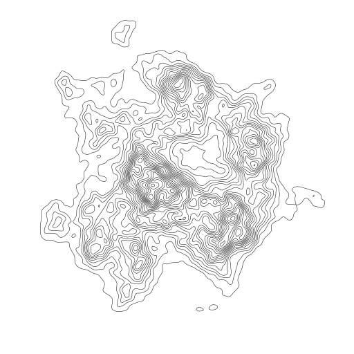 Contour Lines Island